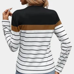 Topjes & Shirts Dames*Solveiga - Gestreept zomers t-shirt voor dames Wit