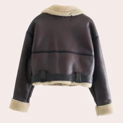 Jassen Dames*Stijlvol en kort zomerjack voor dames Koffie