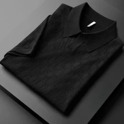 Shirts Heren*Stijlvol gebreid poloshirt voor heren - Perfect voor de zomer