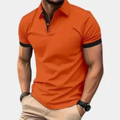 Shirts Heren*Stijlvol herenpoloshirt voor de zomer Oranje