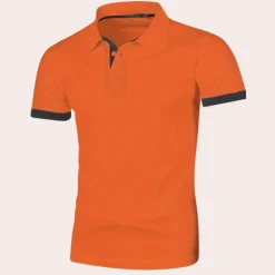 Shirts Heren*Stijlvol herenpoloshirt voor de zomer Oranje