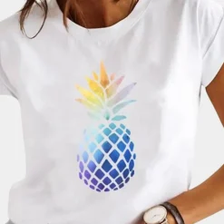 Topjes & Shirts Dames*Stijlvol zomers t-shirt voor dames - Perfect voor de lente en zomer