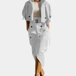 Sets Dames*Stijlvolle dames trenchcoat set voor de zomer