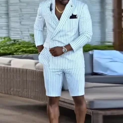 Sets Heren*Stijlvolle 2-delige herenset voor de zomer Wit