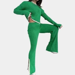 Sets Dames*Stijlvolle en comfortabele zomerse tweedelige gebreide damesset