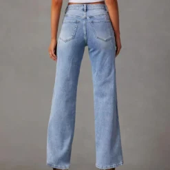 Broeken & Rokken Dames*Stijlvolle flared jeans voor dames - Perfect voor de zomer Denim