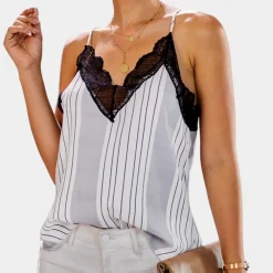 Topjes & Shirts Dames*Stijlvolle kanten damestanktop voor de zomer