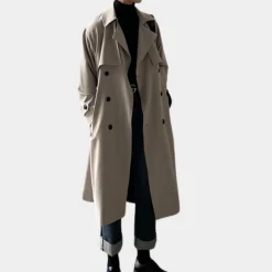 Jassen Heren*Stijlvolle lange trenchcoat voor heren - Perfect voor de lente en zomer