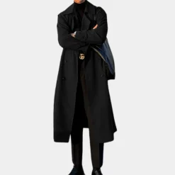 Jassen Heren*Stijlvolle lange trenchcoat voor heren - Perfect voor de lente en zomer