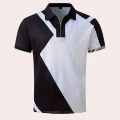 Shirts Heren*Stijlvolle zomerpolo met kleurblok voor heren