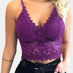 Topjes & Shirts Dames*Stijlvolle zomerse gebloemde kanten damestop