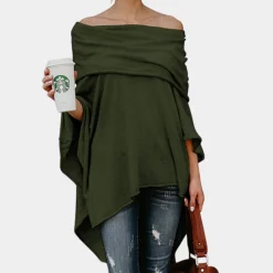 Topjes & Shirts Dames*Stijlvolle zomertop met lange mouwen voor dames