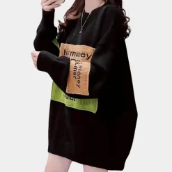 Truien & Vesten Dames*TAEA - Luchtige Klassieke Trui voor Dames - Perfect voor de Zomer Zwart