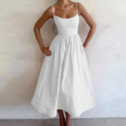 Jurken & Jumpsuits Dames*Tamara - Stijlvolle mouwloze maxi-jurk voor dames - Zomerse Elegantie