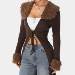 Truien & Vesten Dames*TATTINA - Klassiek Zomervest voor Dames Bruin