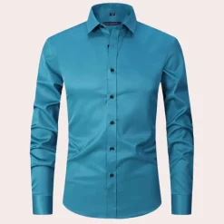 Shirts Heren*Teddy - Stretch overhemd voor heren, perfect voor de zomer