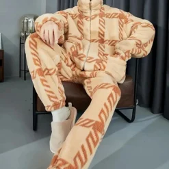 Sets Heren*TERRY - Klassieke Zomerse Pyjamaset voor Heren Geel