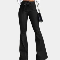 Broeken & Rokken Dames*Terza - Uitlopende damesbroek met hoge taille voor de zomer