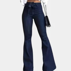 Broeken & Rokken Dames*Terza - Uitlopende damesbroek met hoge taille voor de zomer