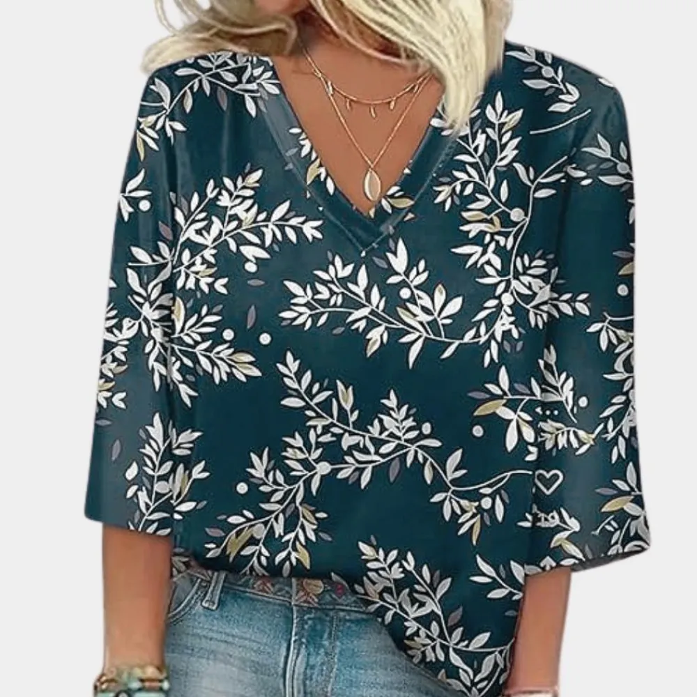 Blazers & Blouses Dames*Thais - Klassieke vintage zomerblouse voor dames Groen