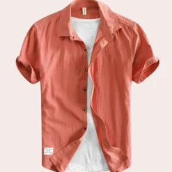 Shirts Heren*Thibault - Elegante Katoenen Herenoverhemd voor de Zomer