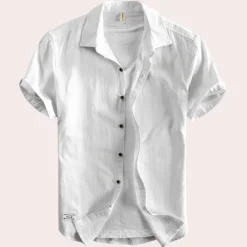 Shirts Heren*Thibault - Elegante Katoenen Herenoverhemd voor de Zomer