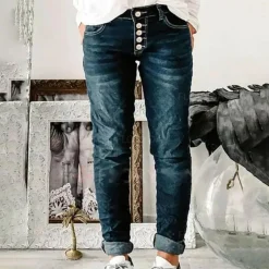 Broeken & Rokken Dames*TILDE - Dames zomerjeans Blauw