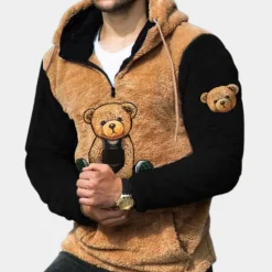 Jassen Heren*TIMOTHY - Modieuze Lichte Zomer Hoodie voor Heren Bruin