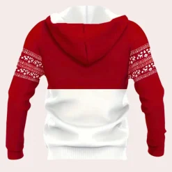Jassen Heren*TOBIE - Trendy Kerstmis Hoodie voor Heren Rood