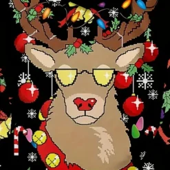 Jassen Heren*TOPHER - Trendy Kersthoodie voor Heren Zwart