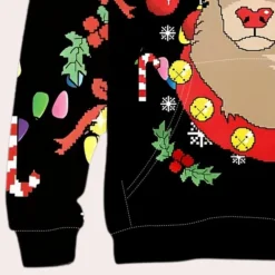 Jassen Heren*TOPHER - Trendy Kersthoodie voor Heren Zwart