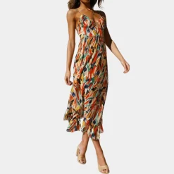 Jurken & Jumpsuits Dames*Trella - Luchtige zomerse midi-jurk voor dames