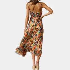 Jurken & Jumpsuits Dames*Trella - Luchtige zomerse midi-jurk voor dames