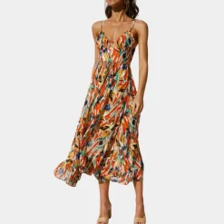 Jurken & Jumpsuits Dames*Trella - Luchtige zomerse midi-jurk voor dames