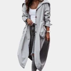 Jassen Dames*Trendy lange damesjas voor de zomer