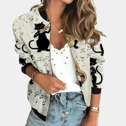 Jassen Dames*Trendy zomerjas met opdruk voor dames