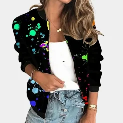 Jassen Dames*Trendy zomerjas met opdruk voor dames