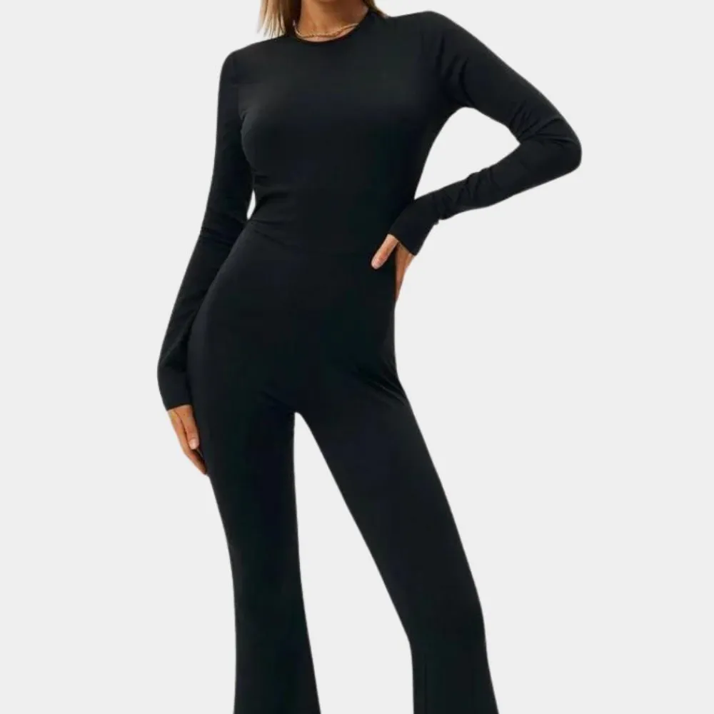 Jurken & Jumpsuits Dames*Trendy zomerse jumpsuit voor dames met open rug Zwart