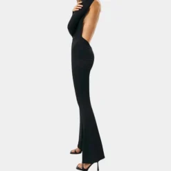 Jurken & Jumpsuits Dames*Trendy zomerse jumpsuit voor dames met open rug Zwart