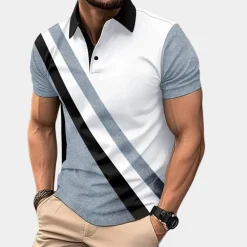Shirts Heren*Trendy zomerse poloshirt voor heren Grijs