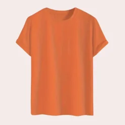 Shirts Heren*T-shirt met korte mouwen en ronde hals - Zomerse Editie Oranje