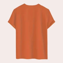 Shirts Heren*T-shirt met korte mouwen en ronde hals - Zomerse Editie Oranje
