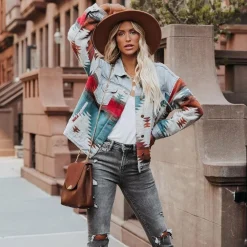 Jassen Dames*TUULIKKI - Vintage denim zomerjasje Veelkleurig