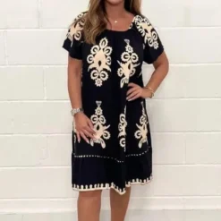 Jurken & Jumpsuits Dames*Ulana - Elegante Midi-jurk voor dames - Zomerse Stijl