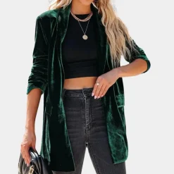 Jassen Dames*UNDINE - Modieuze Fluwelen Zomerjas voor Dames