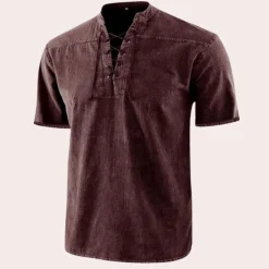 Shirts Heren*Urban - Stijlvol V-hals shirt met veters voor heren - Zomerse Editie