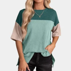 Topjes & Shirts Dames*Vanna - Casual Los Fit Zomert-shirt voor Vrouwen