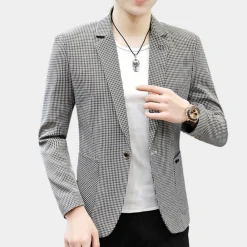 Jassen Heren*Victor - Stijlvolle geruite herenblazer voor de zomer