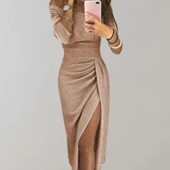 Jurken & Jumpsuits Dames*Vilja - Glitter zomerjurk voor dames