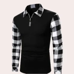 Shirts Heren*Vincente - Modern Geruit Overhemd met Lange Mouwen voor de Zomer